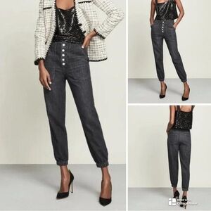 Veronica Beard Bolton High Rise button fly joggers
